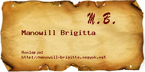 Manowill Brigitta névjegykártya