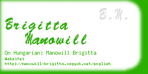 brigitta manowill business card